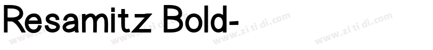 Resamitz Bold字体转换